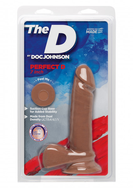 DOC JOHNSON The D Perfect D Dual Density 7&#039; with Balls tan