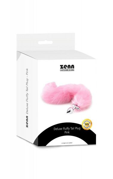 Zenn Deluxe Fluffy Tail Plug - Pink