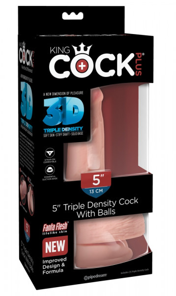 King Cock 5&quot; Triple Density Cock with Balls