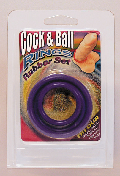 NMC Cock &amp; Ball Rings 3er-Set lila
