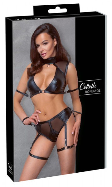 Cottelli Bondage Top &amp; Slip + Schenkel-Harnesses