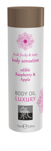 SHIATSU Edible body oil - Raspberry &amp; Apple 75ml