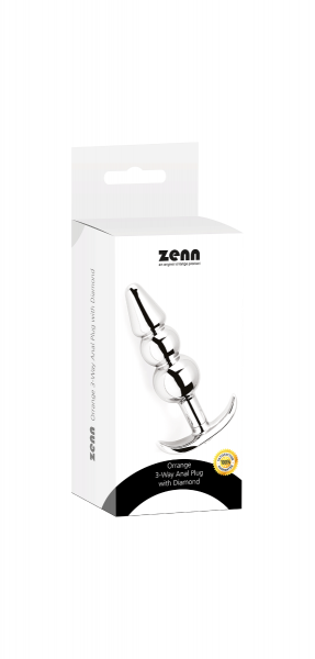 Zenn 3-Way Anal Plug with Diamond