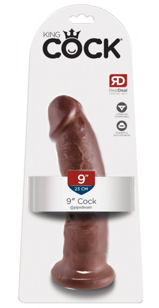 King Cock 9&quot; Cock Brown