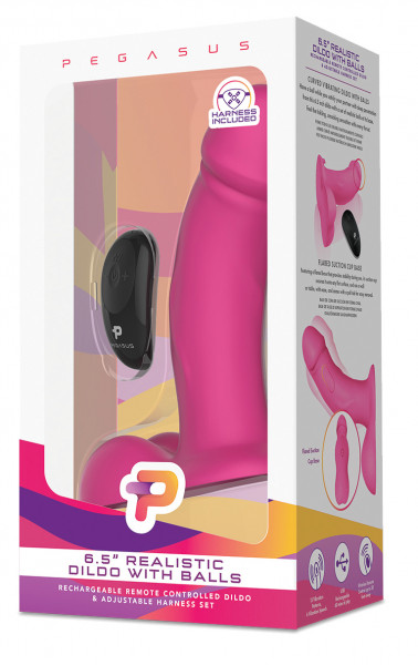 PEGASUS 6,5&#039; Realistic Dildo with Balls &amp; Harness Set