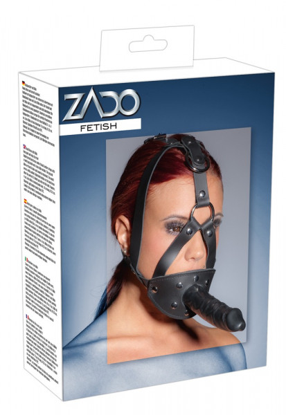 ZADO Leder Kopfgeschirr Dildo