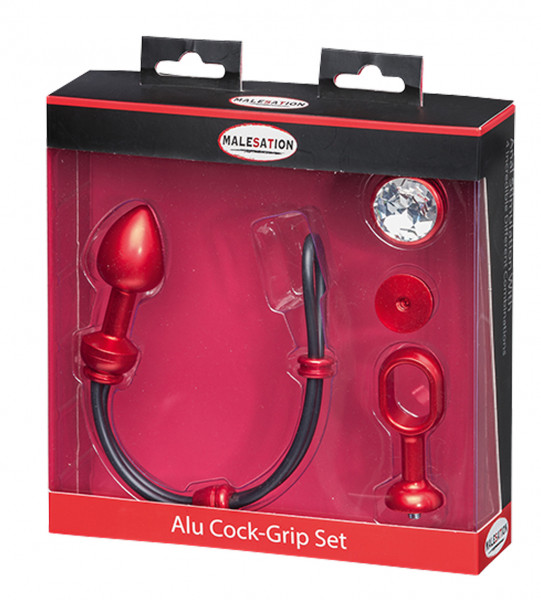 MALESATION Alu-Cock-Grip Set klein, rot