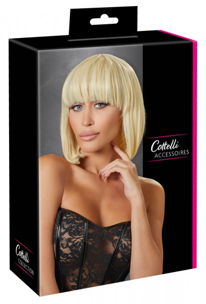 Perücke kurzer Bob Blond